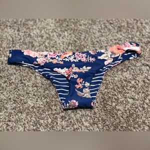 Floral and Striped SwimBottom / double sided Zaful Size S Brand New WO Tags